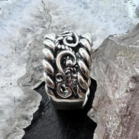 Carolyn Pollack Sterling Silver Swirls & Ropes Decorated Ring Sz 7.75 For Women - Picture 4 of 10